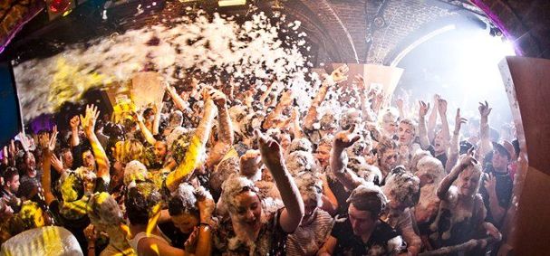 Foam Cannon in nightclub
